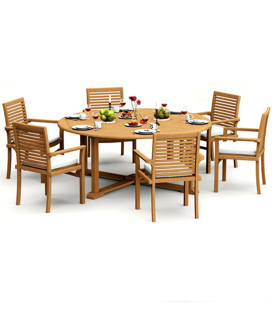 72" Round Table and Mas Chairs