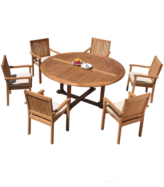 72" Round Table and Leveb Chairs