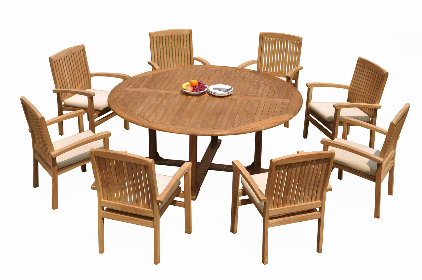 72" Round Table and Wave Chairs