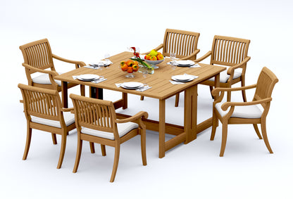 60" Square Butterfly Table with Arbor Arm chairs