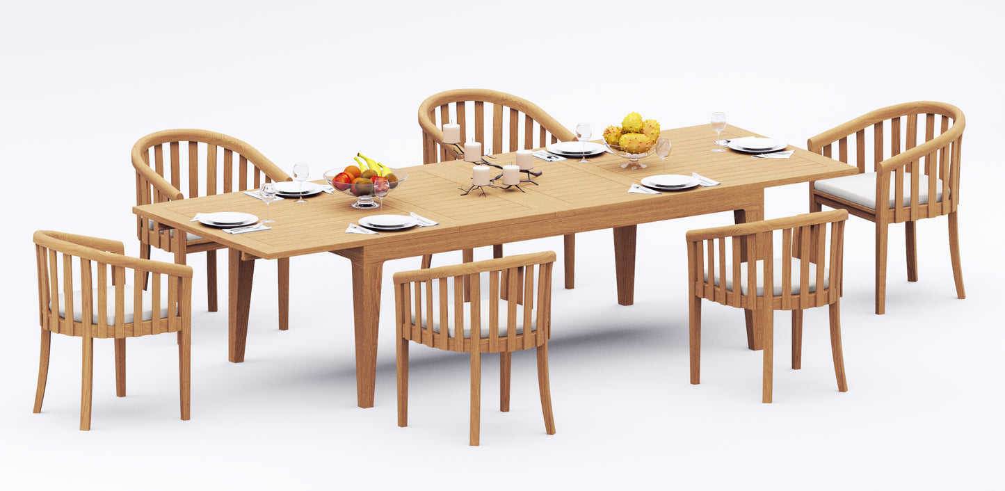 122" Caranas Dining Table with Lenong Chairs