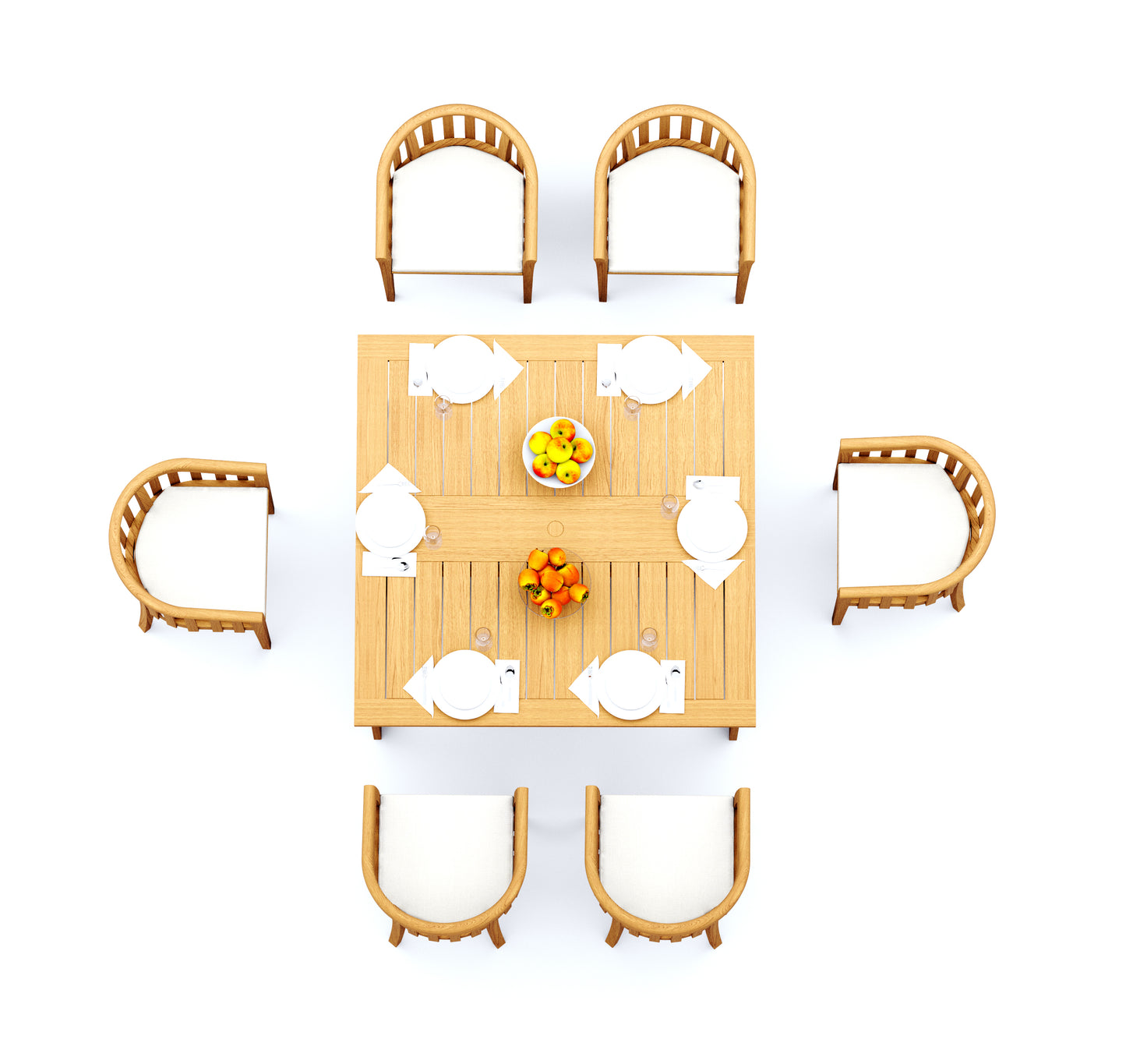 60" Square Butterfly Table with Lenong Chairs