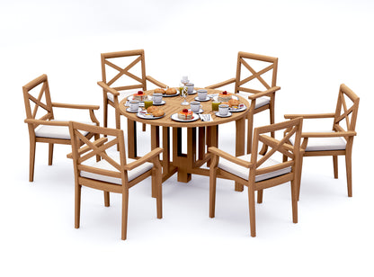 48 Round Butterfly Table and with 4 Granada Chairs