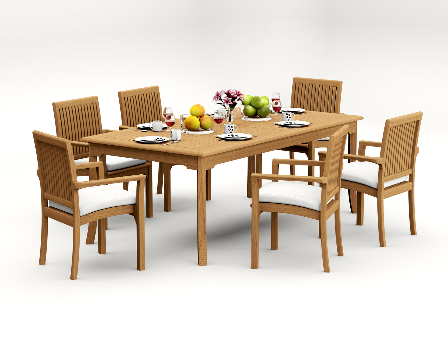 83" Rectangle Table with Lua Chairs