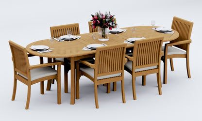 94" Oval Table with Lua Chairs