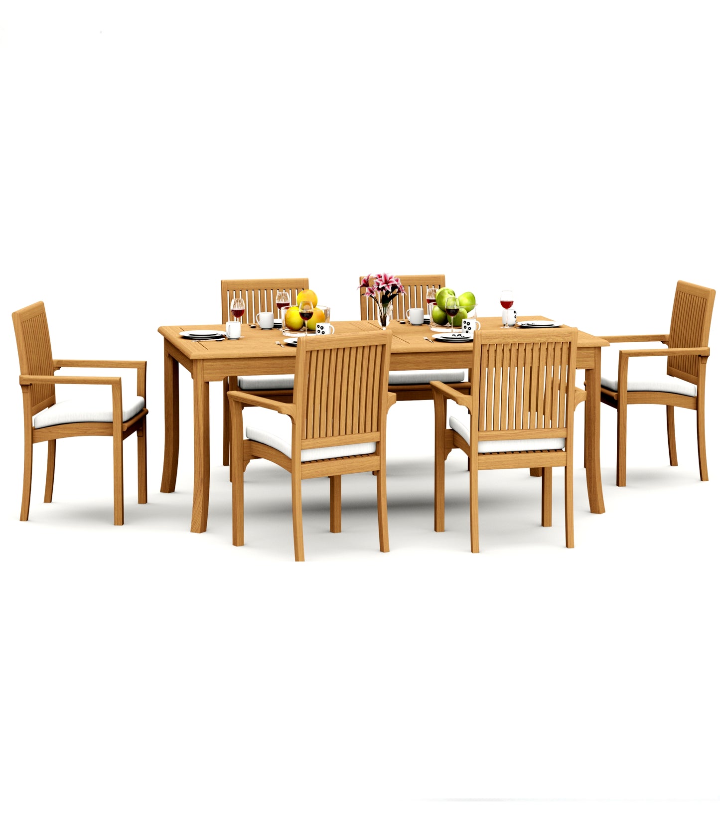 83" Rectangle Table with Lua Chairs