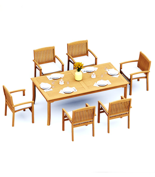 83" Rectangle Table with Wave Chairs