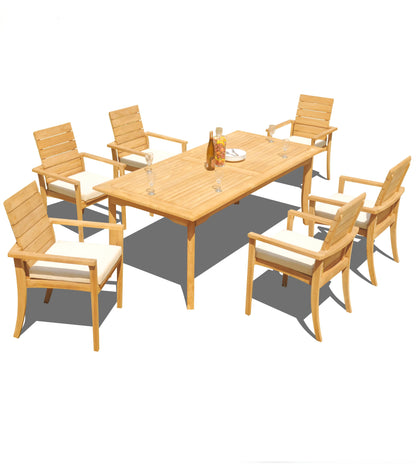 83" Rectangle Table with Algrave Stacking Chairs