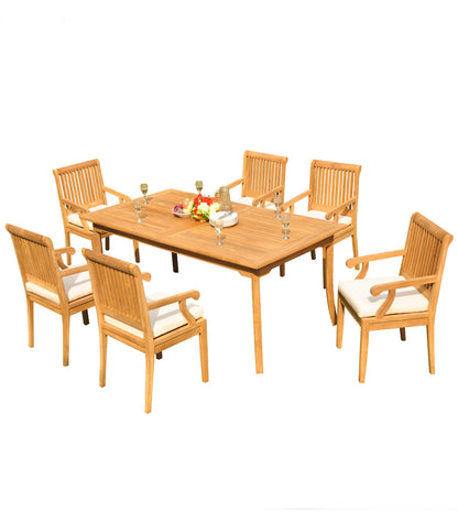 83" Rectangle Table with Sack Chairs