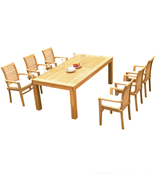 86" Canberra Table with Mas Chairs