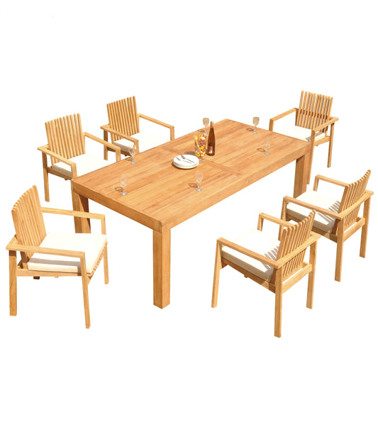 86" Canberra Table with Clipper Stacking Chairs