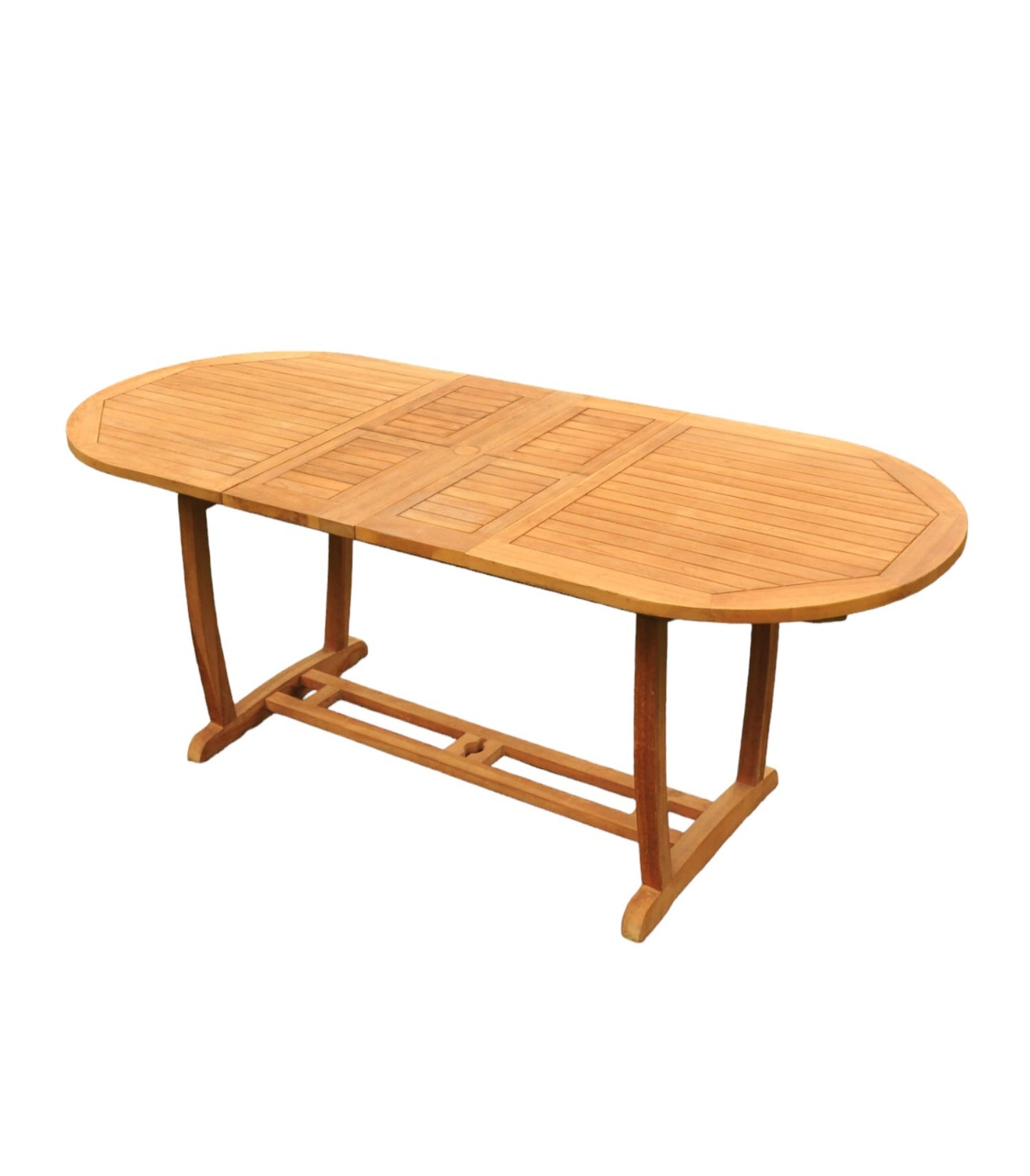 94" Oval Table with Trestle Legs and Cahyo Chairs