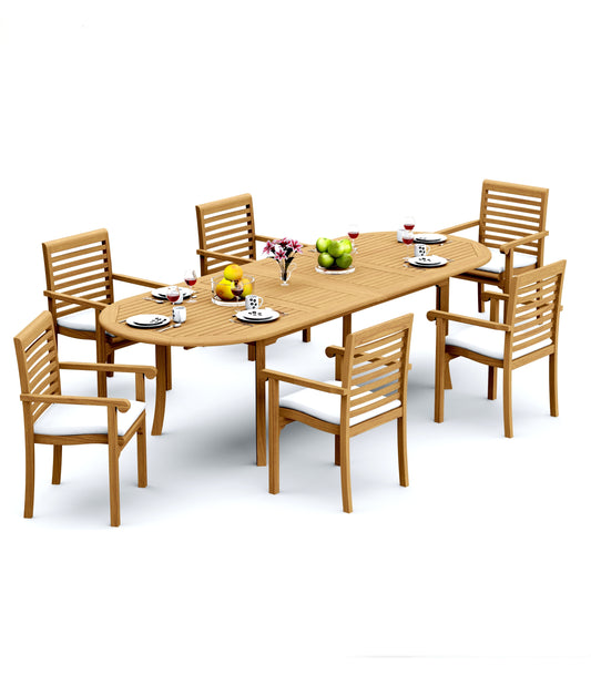 94" Oval Table with Hari Chairs