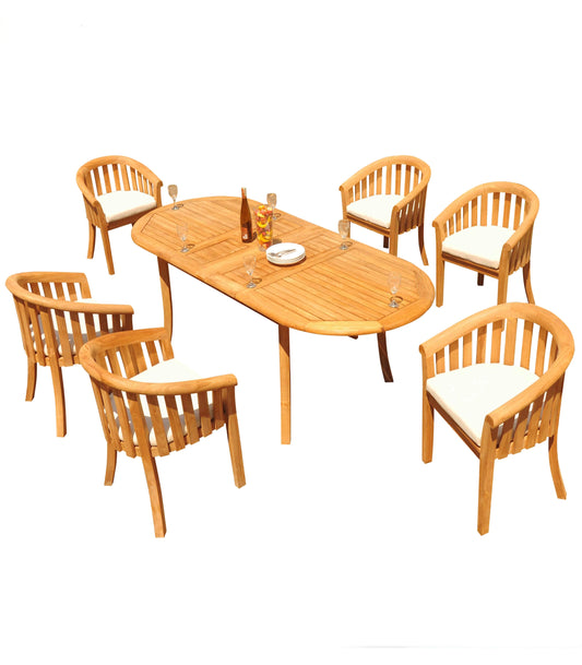 94" Oval Table with Lenong Chairs