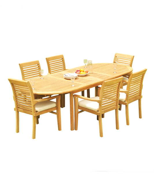 94" Oval Table with Mas Chairs