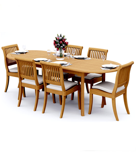94" Oval Table with Arbor Armless Chairs