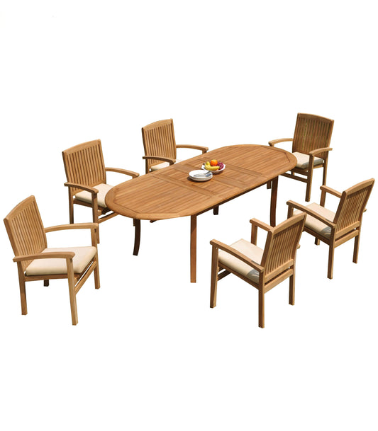 94" Oval Table with Wave Chairs