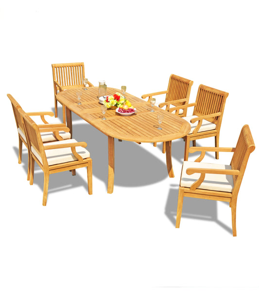 94" Oval Table with Sack Chairs