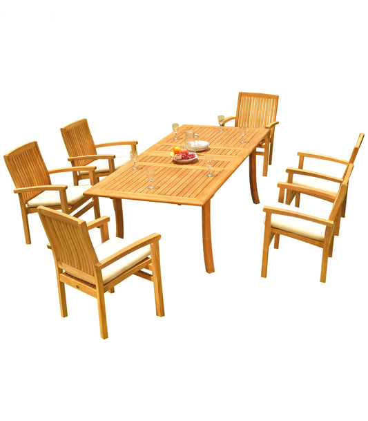 94" Rectangle Table with Wave Chairs