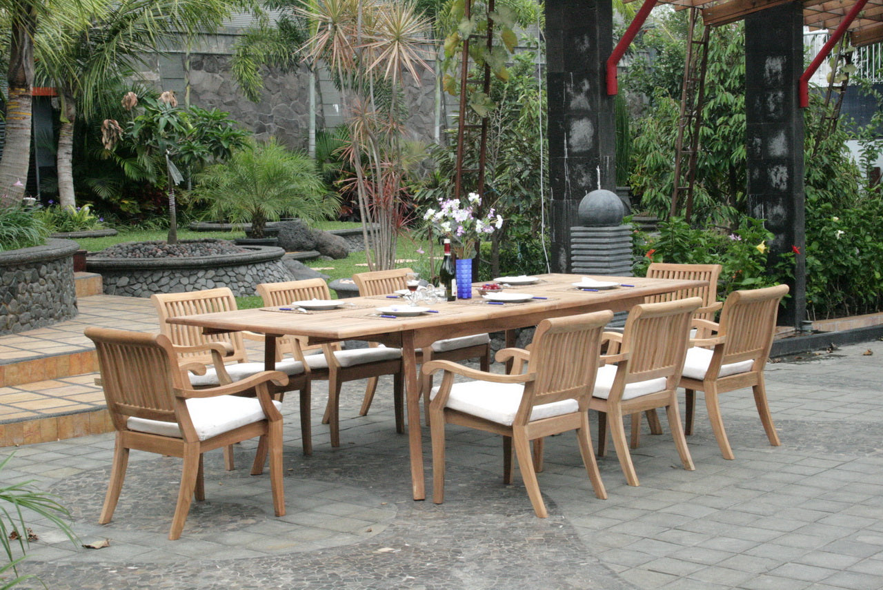 117" Rectangle Table with Arbor Arm Chairs