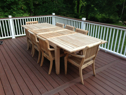 122" Caranas Dining Table with Arbor Arm Chairs