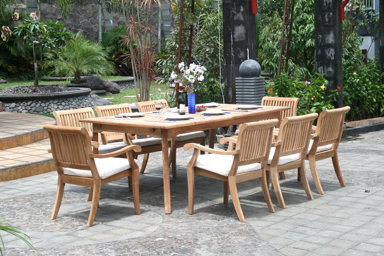 83" Rectangle Table with Arbor Arm Chairs