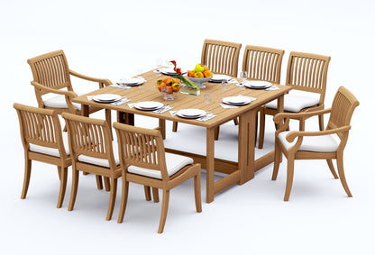 60" Square Butterfly Table with Arbor Armless chairs