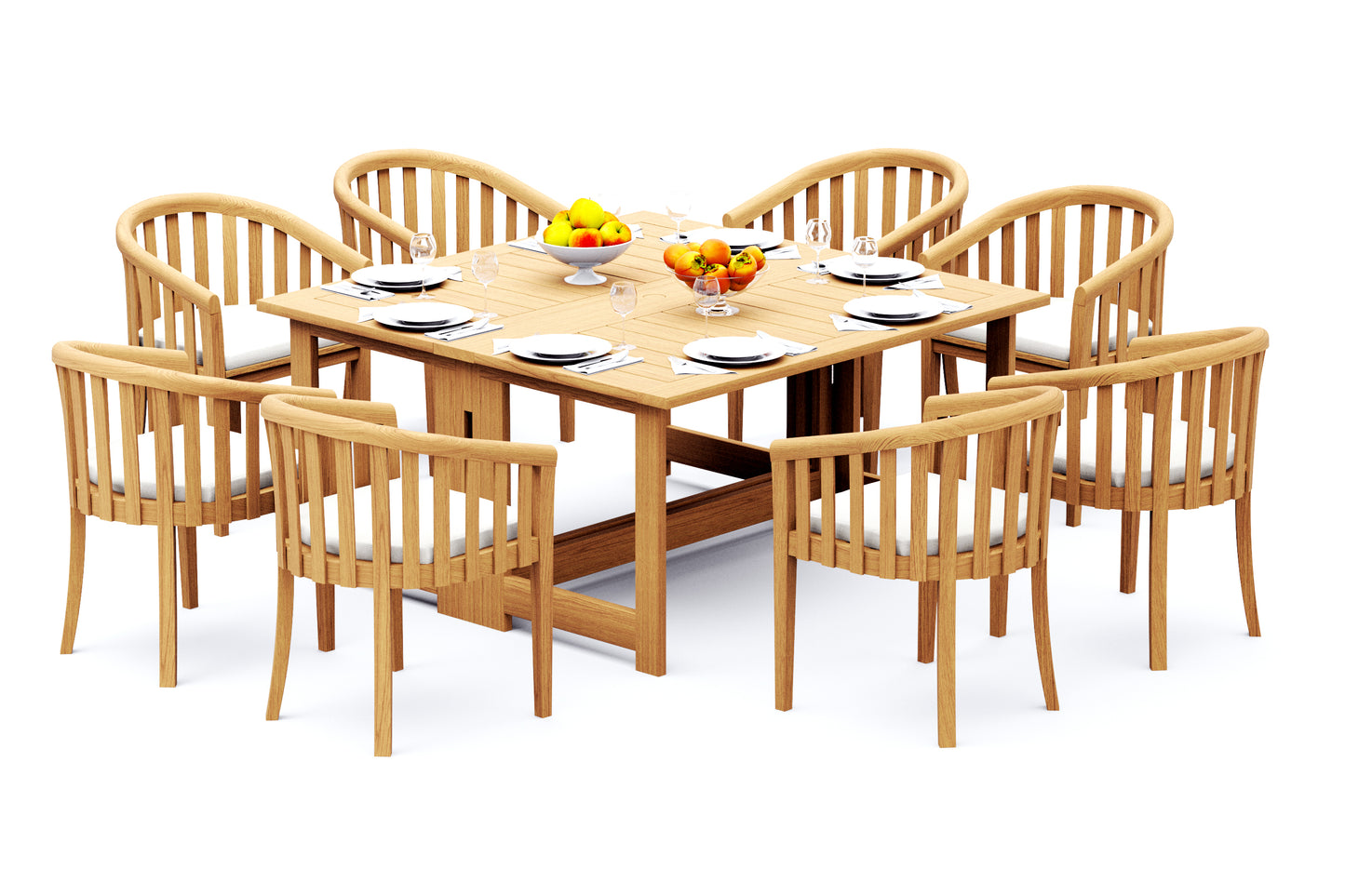 60" Square Butterfly Table with Lenong Chairs