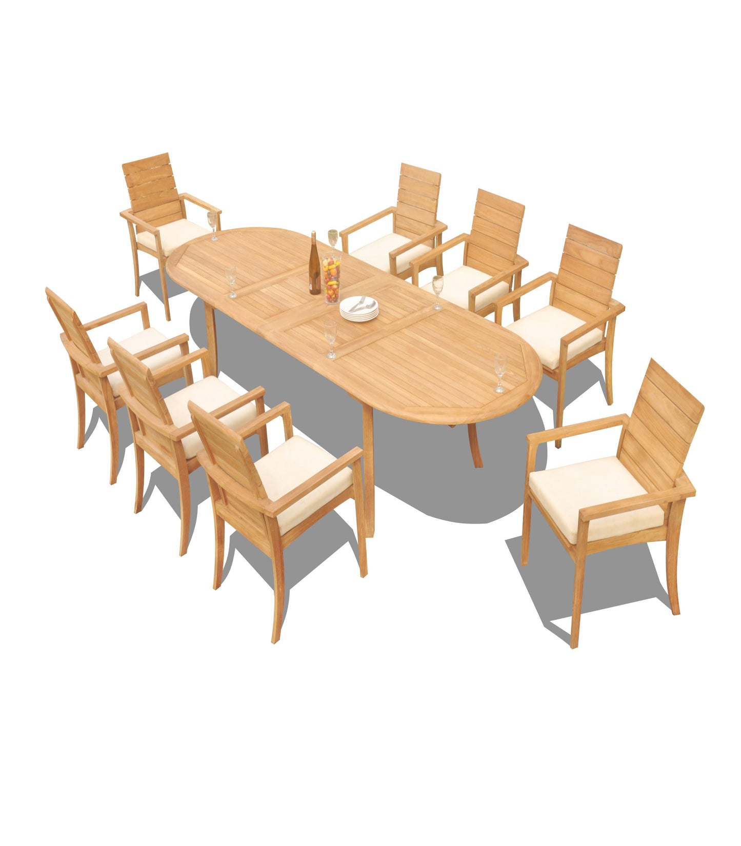 117" Oval Table with Algrave Stacking Chairs