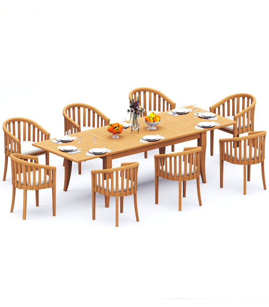 122" Atnas Dining Table with Lenong Chairs