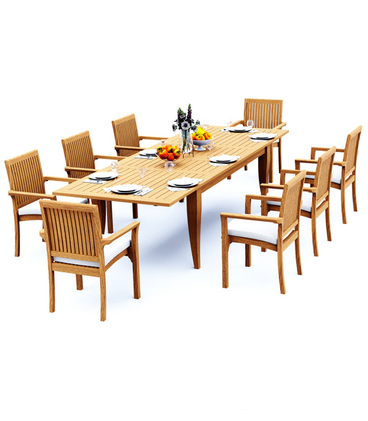 122" Atnas Dining Table with Lua Chairs