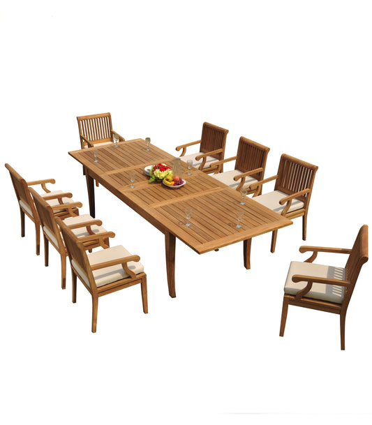 122" Atnas Dining Table with Sack Chairs