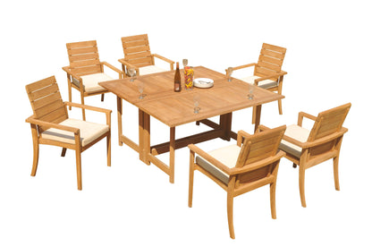 60" Square Butterfly Table with Algrave Stacking chairs