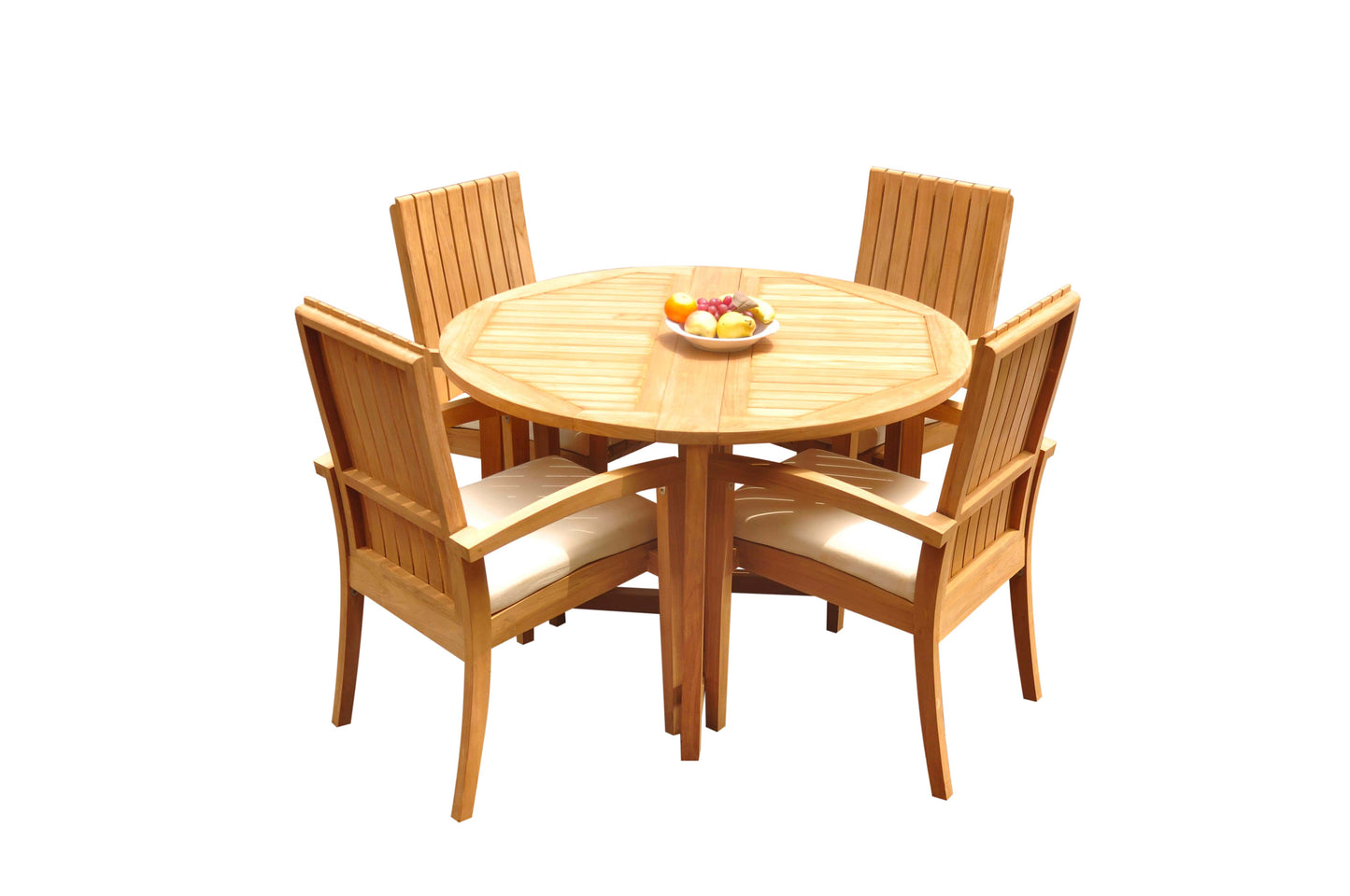 48 Round Butterfly Table and with 4 Goa Chairs