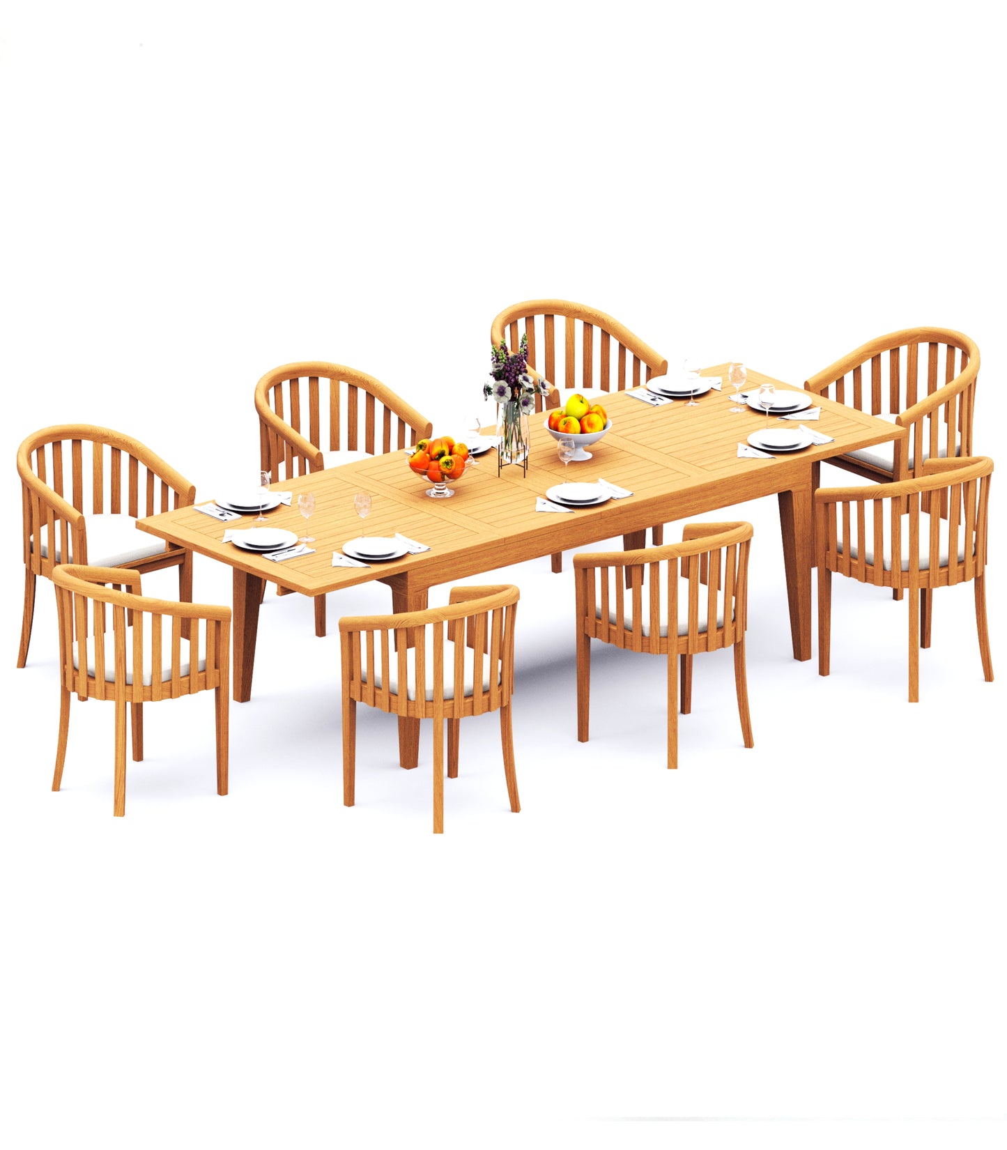 122" Caranas Dining Table with Lenong Chairs