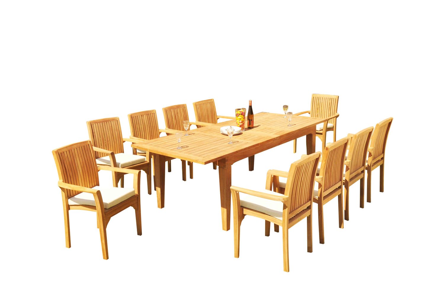 122" Caranas Dining Table with Lua Chairs