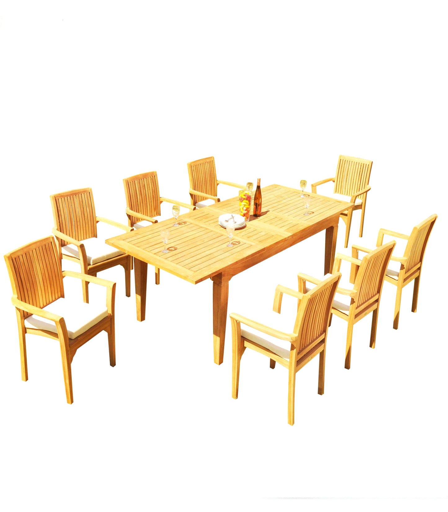 122" Caranas Dining Table with Lua Chairs