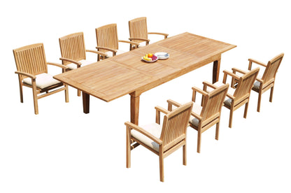 122" Caranas Dining Table with Wave Chairs