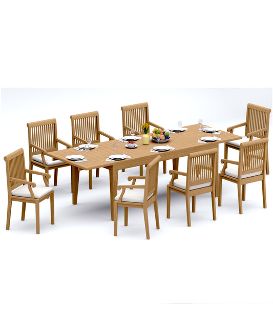 122" Caranas Dining Table with Sack Chairs