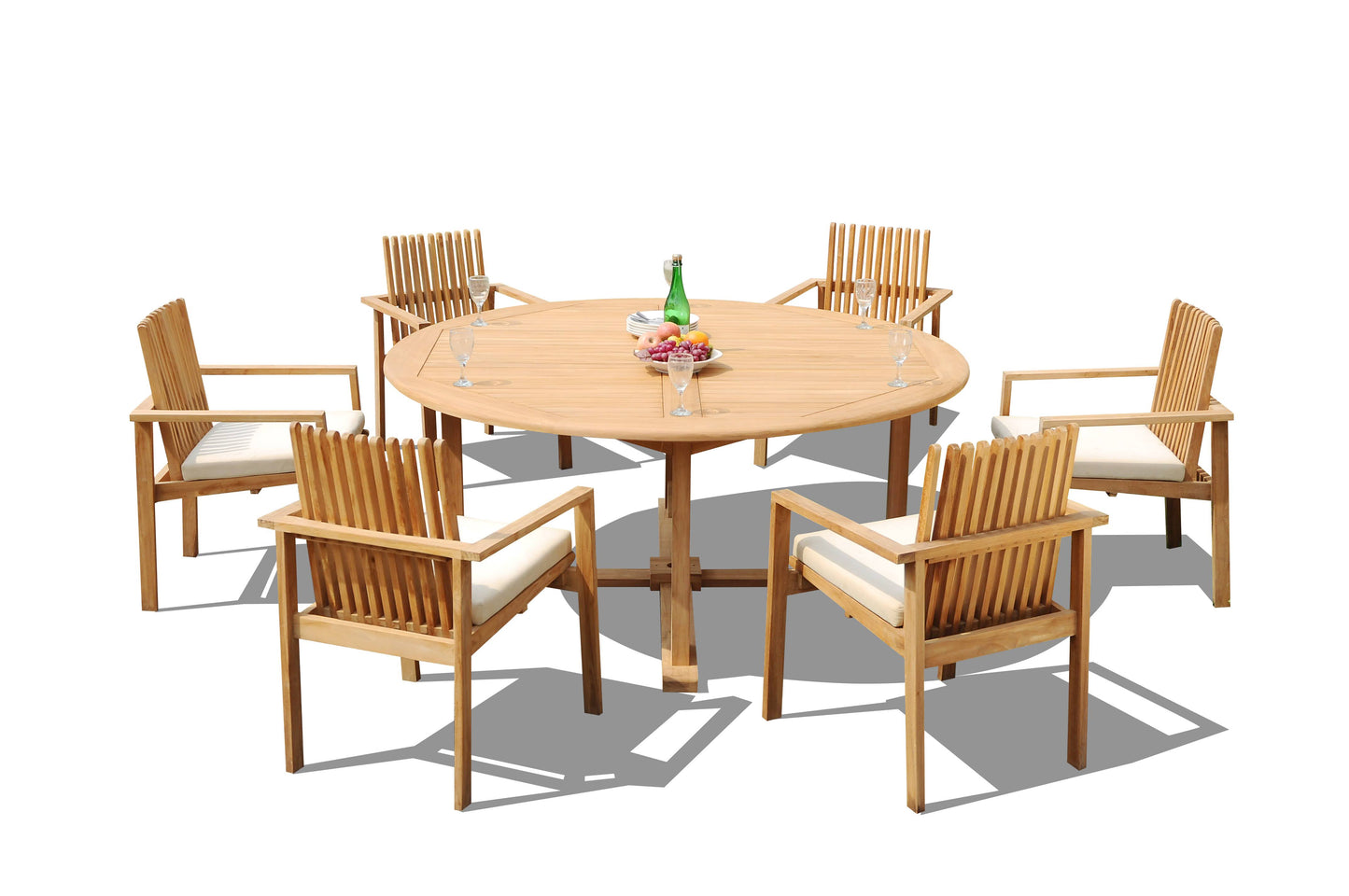 72" Round Table and Clipper Chairs