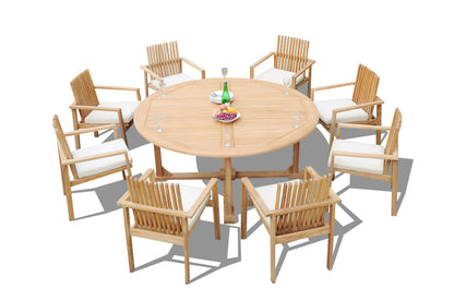 72" Round Table and Clipper Chairs