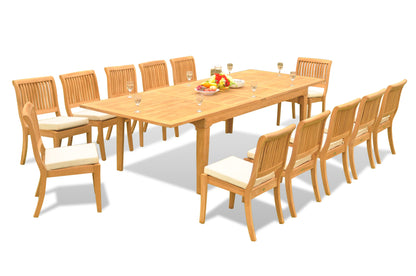 122" Caranas Dining Table with Arbor Armless Chairs