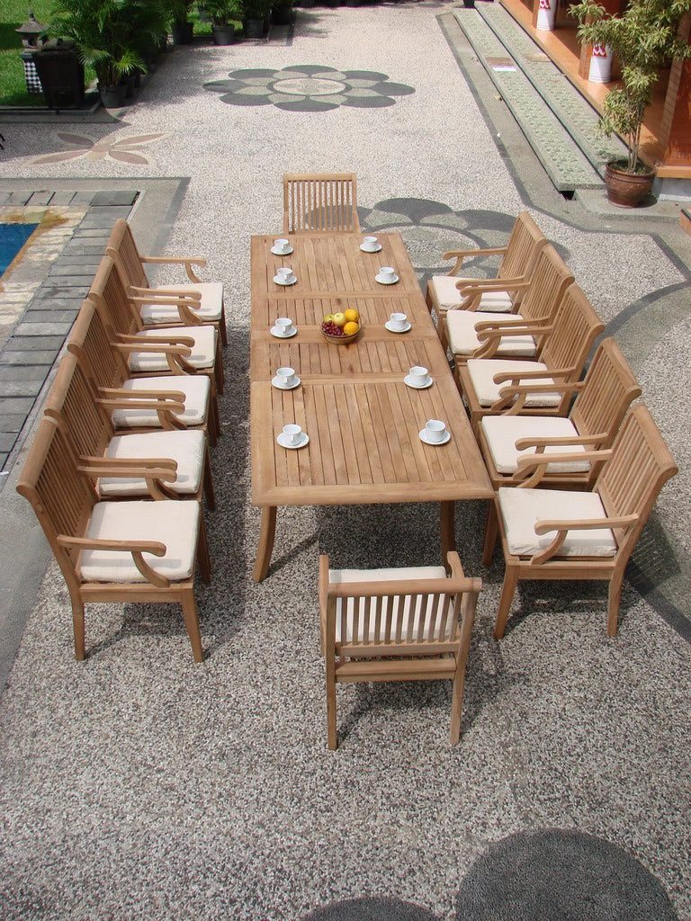 117" Rectangle Table with Sack Chairs