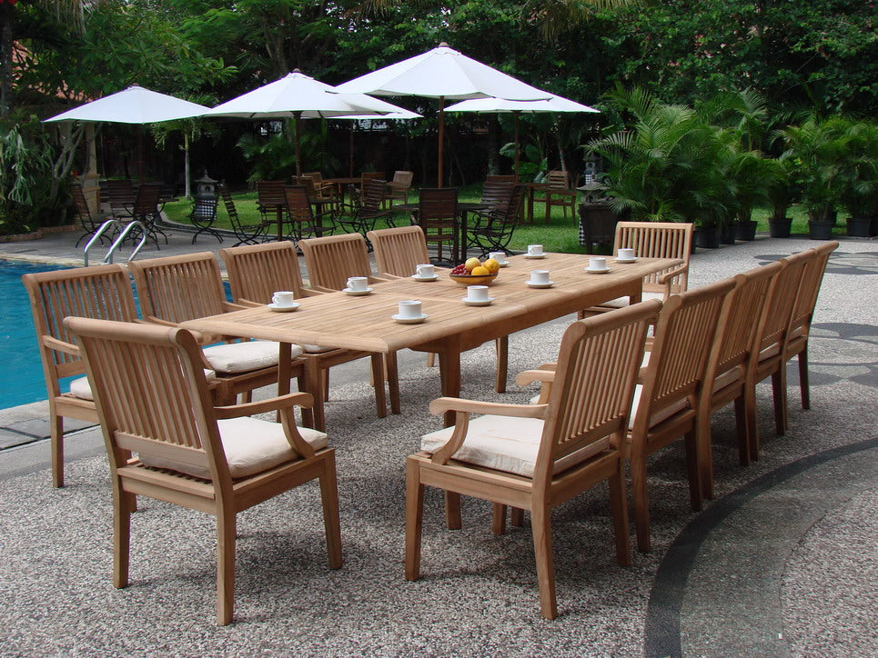 117" Rectangle Table with Sack Chairs