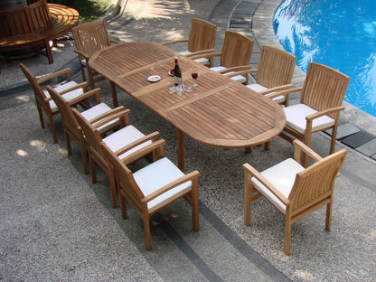 117" Oval Table with Wave Chairs