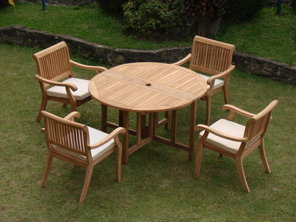 48 Round  Butterfly Table and with 4 Arbor Arm Chairs