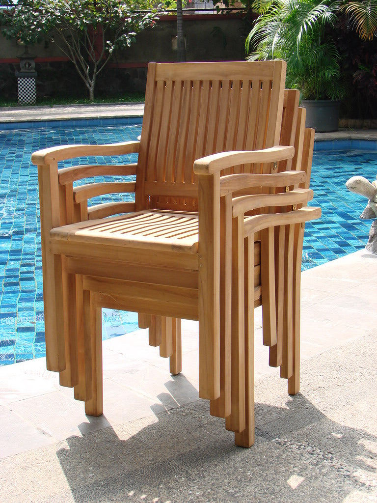 Leveb Stacking Arm Dining Chair