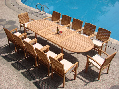 117" Oval Table with Wave Chairs