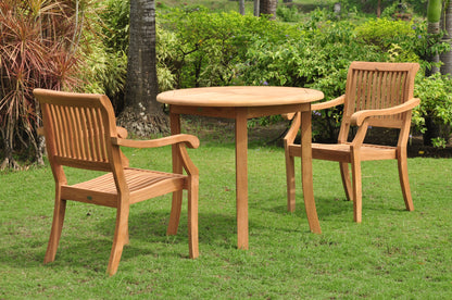 36" Round Table with Arbor Arm Chairs
