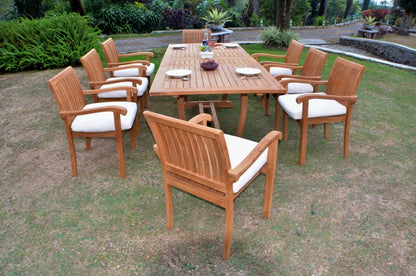 94" Rectangle Table with Trestle Legs and Napa Chairs